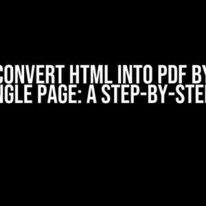 How to Convert HTML into PDF by Python in a Single Page: A Step-by-Step Guide